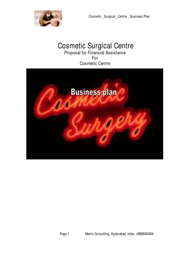 Cosmotic Surgical Center Business Plan PDF Plastic Surgery Surgery