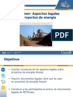 RETScreen Aspectos Legales de Proyectos de Energia