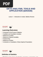 Lecture 1 - Introduction To Statistics