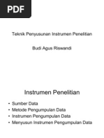 Teknik Penyusunan Instrumen Penelitian