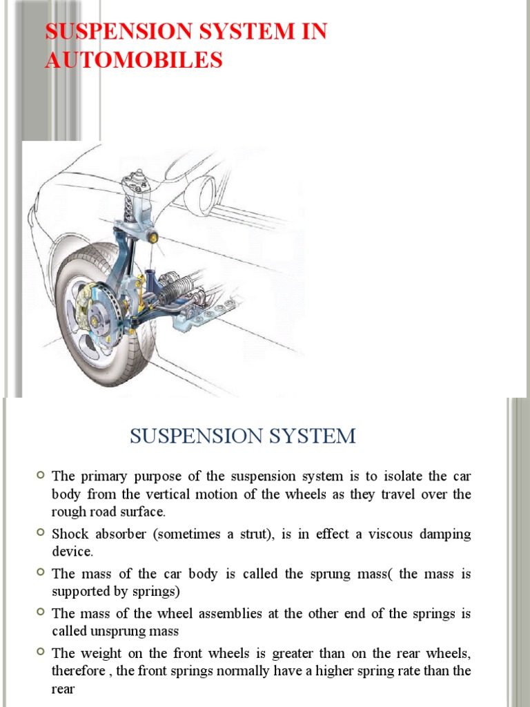 Overview of Automobile Suspension Systems | PDF | Vehicle Parts ...