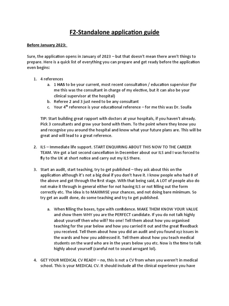 F2 Standalone Application Preparation Guide | PDF | Rape | Medical ...