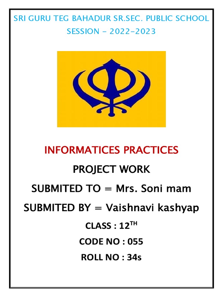 Project Front Page PDF