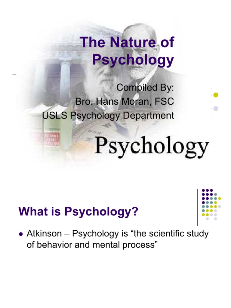 Chap 1 The Nature of Psychology Experiment Psychology & Cognitive