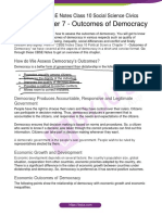 CBSE Notes Class 10 Social Science Civics Chapter 7 Outcomes of Democracy