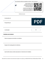 Lista de Verificação Do Modelo de Investigação de Incidentes - Cultura de Segurança