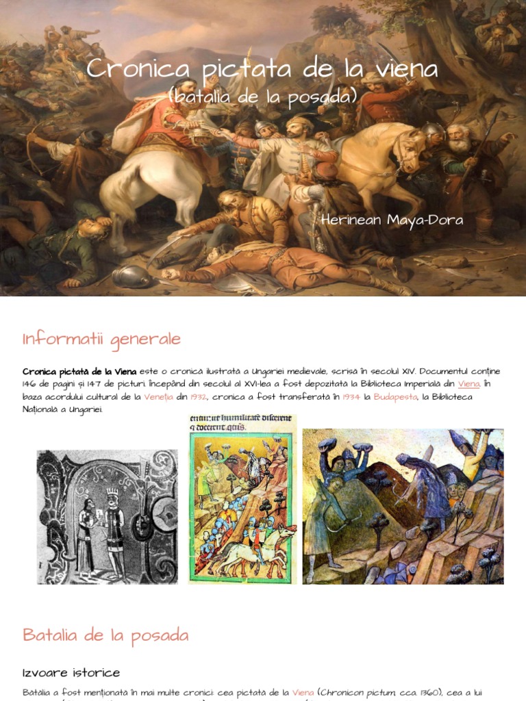 Cronica Pictata de La Viena (Batalia de La Posada) | PDF