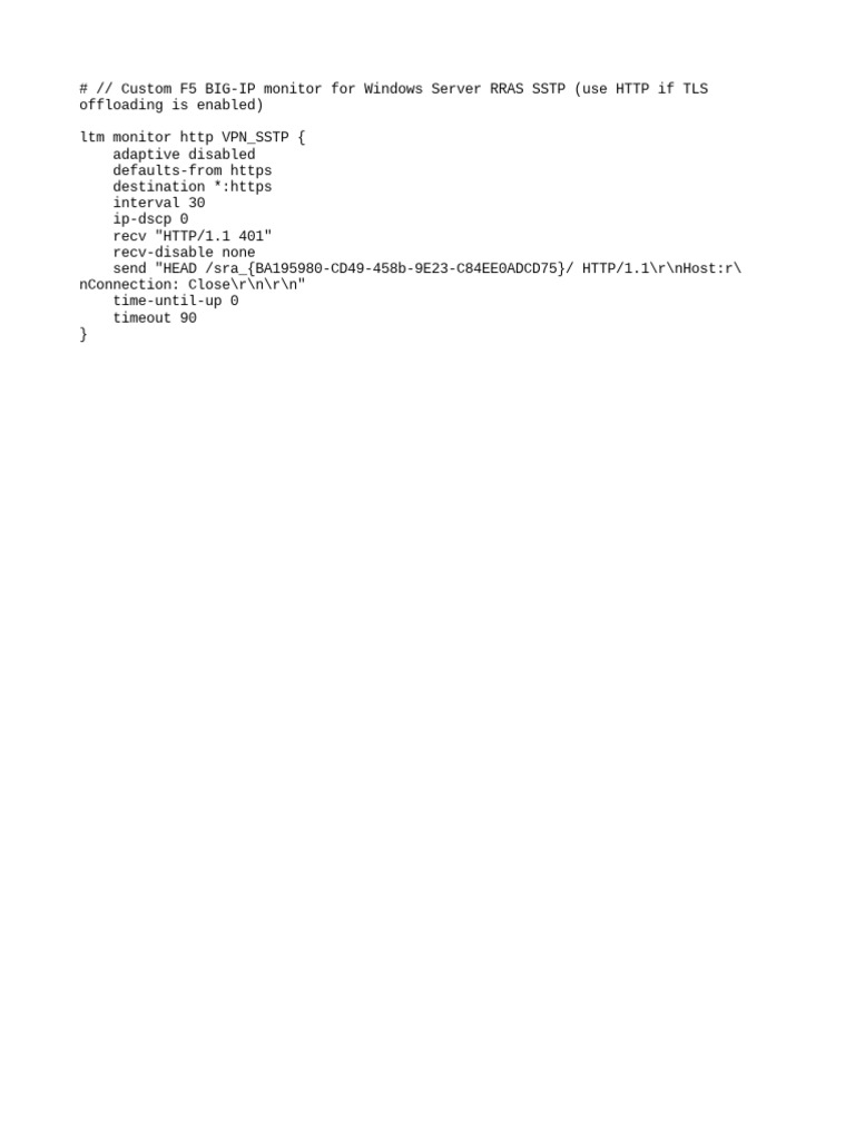 F5 BIG-IP SSTP Monitor for Windows | PDF
