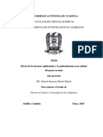 Efecto de Los Factores Ambientales y La Poliembrionía en La Calidad Del Grano en Maíz