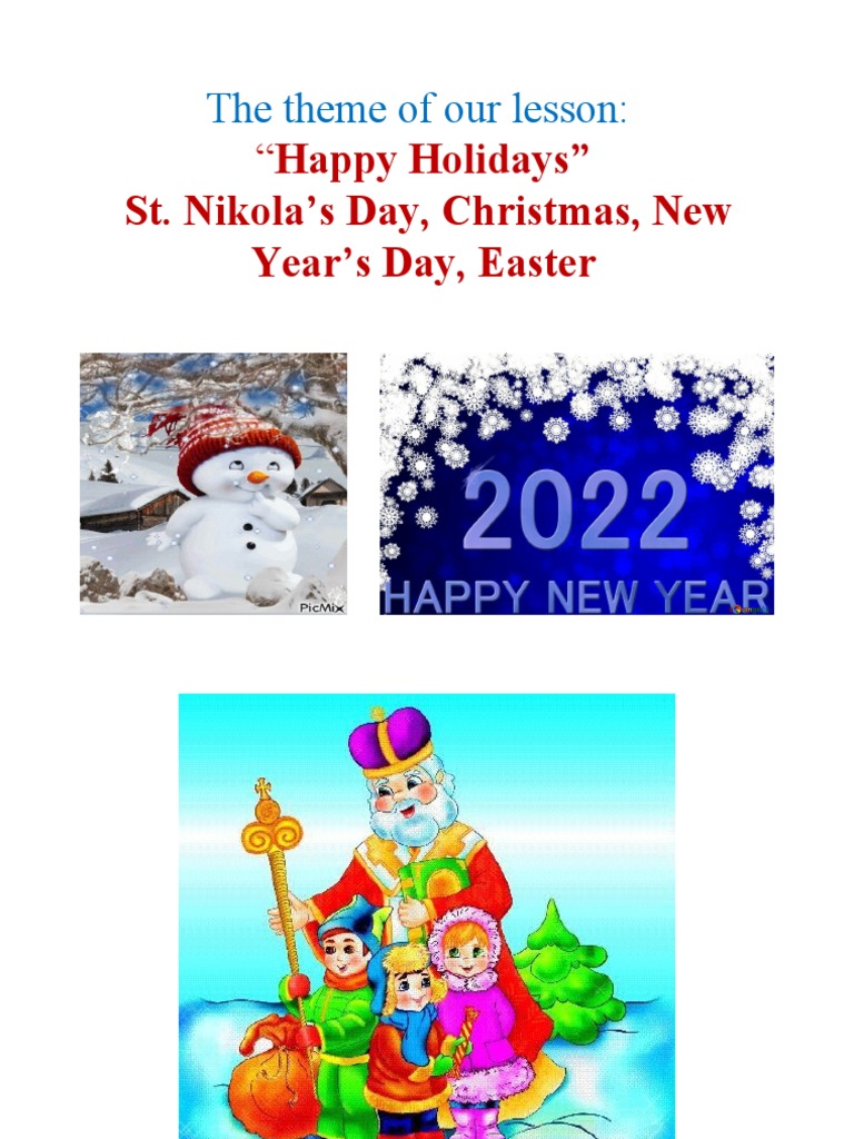 Presentation 4 Form. Happy Holidays PDF
