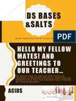 Acids, Bases and Salts Explained in Short Presentation