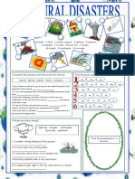 Natural Disasters Vocabulary Exercises Fun Activities Games Icebreakers Oneonone Activiti - 42747