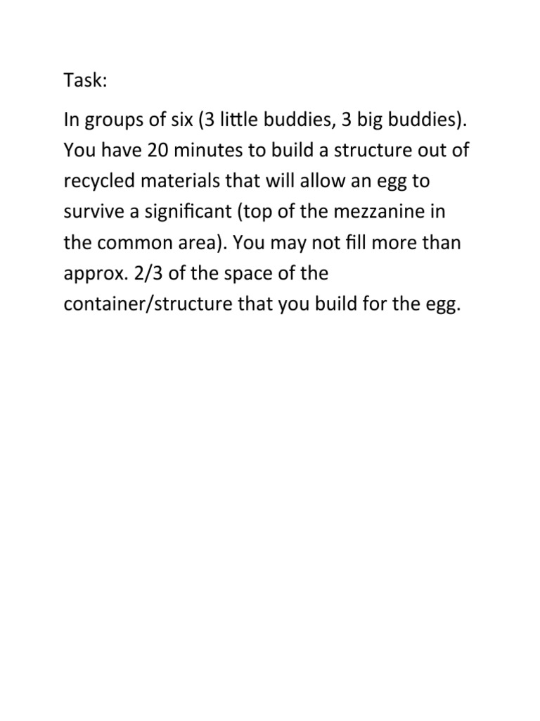 Egg Drop Instructions PDF