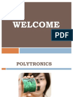 Polytronics: Plastics in Electronics