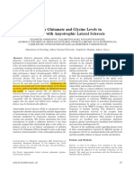 Plasma Glutamate and Glycine Levels in Patients With ALS