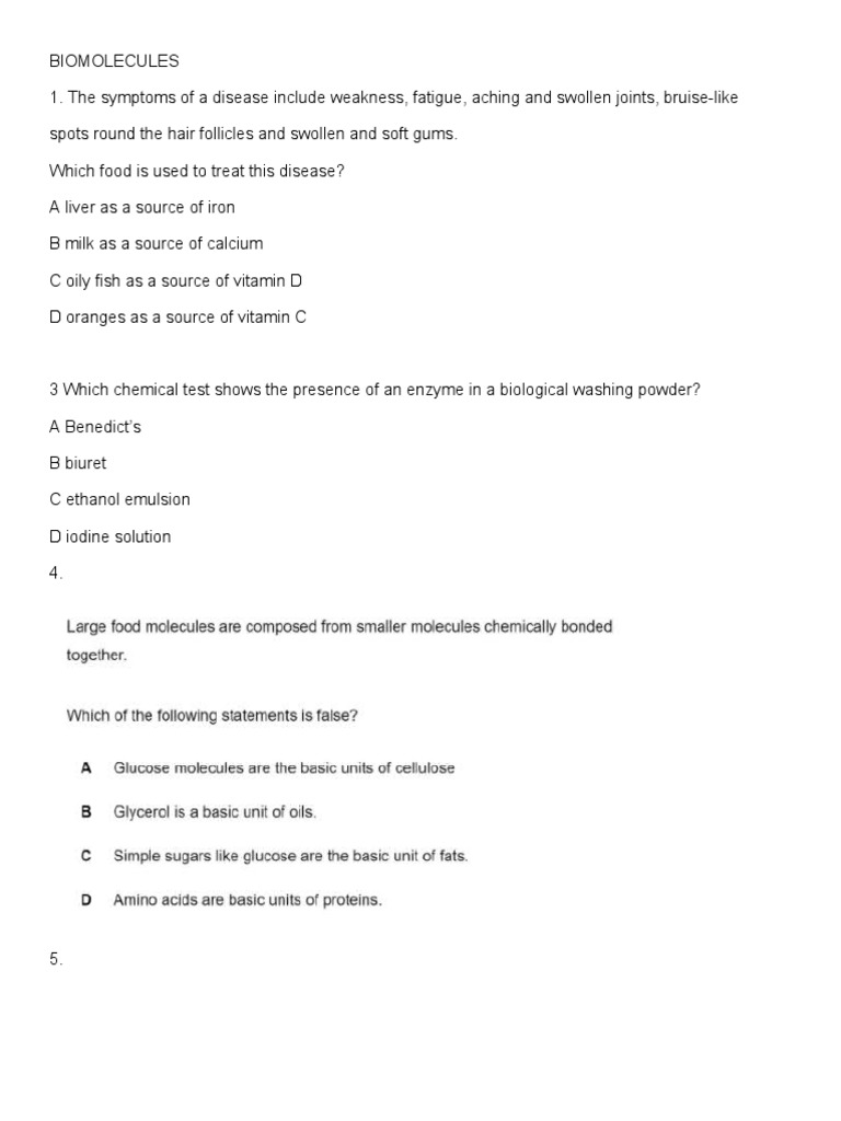 BIOMOLECULES PDF Diet & Nutrition Sugar