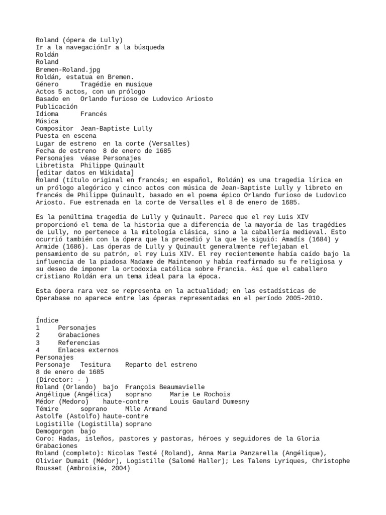 Opera de Lully | PDF | Ópera | Composiciones musicales vocales