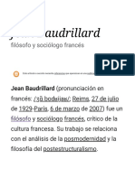 Jean Baudrillard - Wikipedia, La Enciclopedia Libre