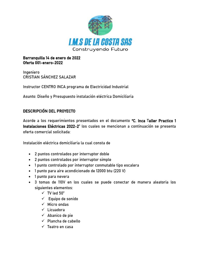 Proyecto Ied-Centro Inca | PDF | Ingenieria Eléctrica | Electromagnetismo