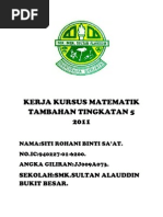 Contoh Jawapan Projek Matematik Tambahan 2013 Sabah