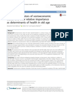 Different Indicators of Socioeconomic Status and Their Relative Importance As Determinants of Health in Old Age