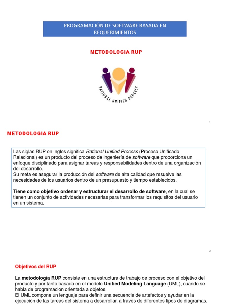 Metodología RUP en Desarrollo de Software | PDF | Caso de uso | Software