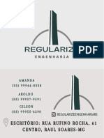 Cartao de Visita Regularize