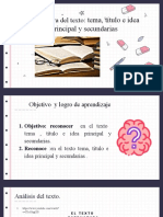 Estructura Del Texto Tema, Título