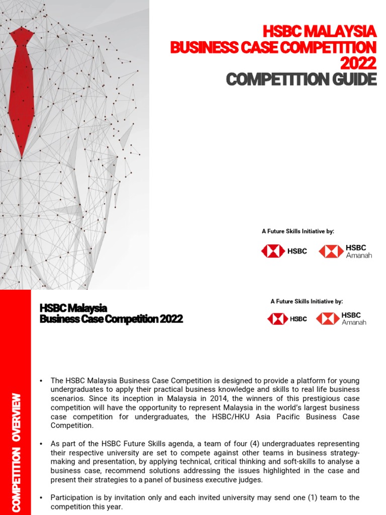 Competition Guide HSBC Malaysia Business Case Competition 2022 PDF Computing Communication