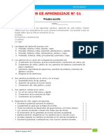 Anexo de Sesiones de Aprendizaje - Unidad Didáctica II - Editora Quipus Perú