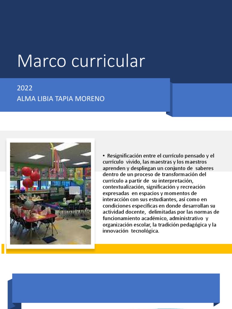 MARCO CURRICULAR 2022 Resumen | PDF | Plan de estudios | Evaluación