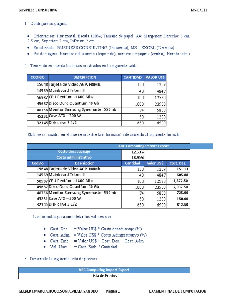 Examen Final - Computacion Basica | PDF | Bienes manufacturados ...