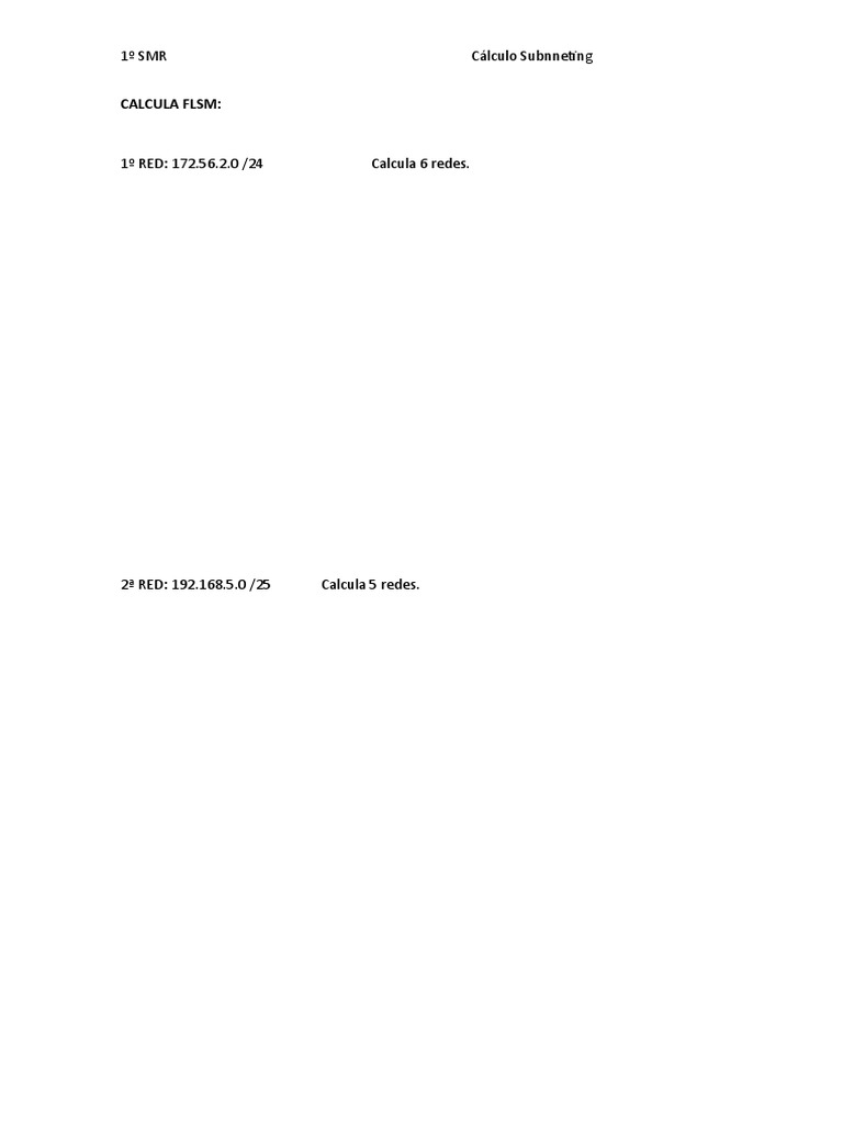 Ejercicios FLSM | PDF