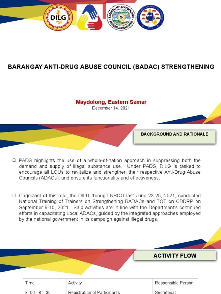 Strengthening BADAC: Training Agenda | PDF | Substance Abuse | Health ...