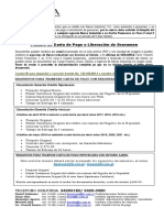 Requisitos para Tramitar Carta de Pago