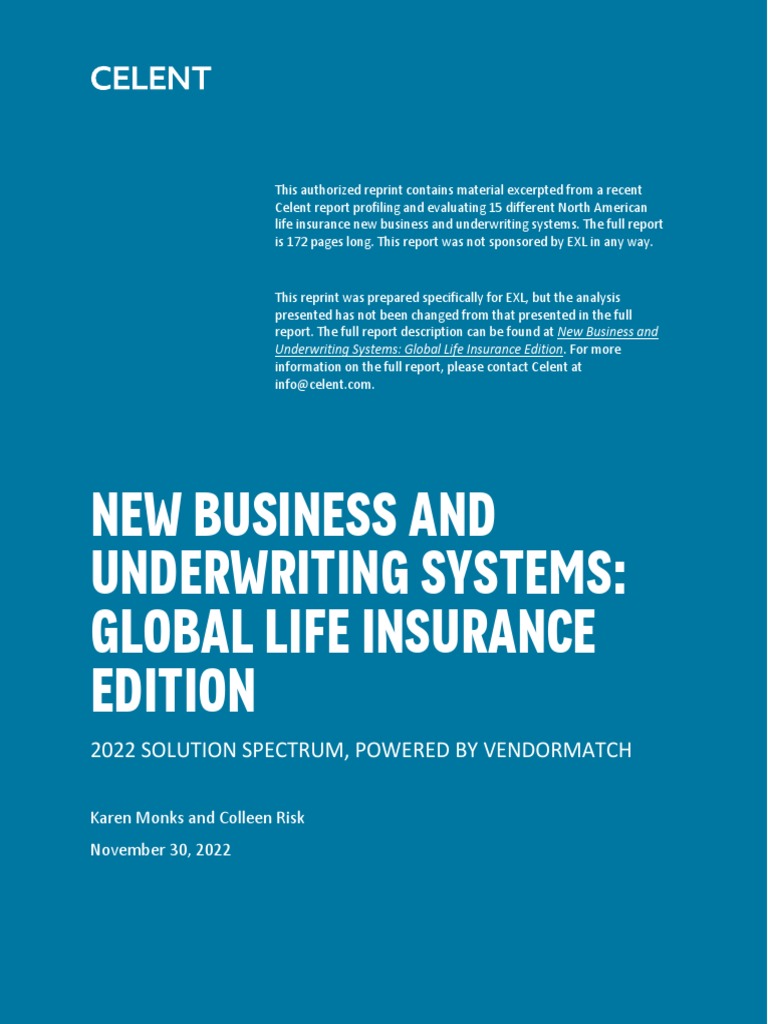 Celent EXL PDF Underwriting Insurance