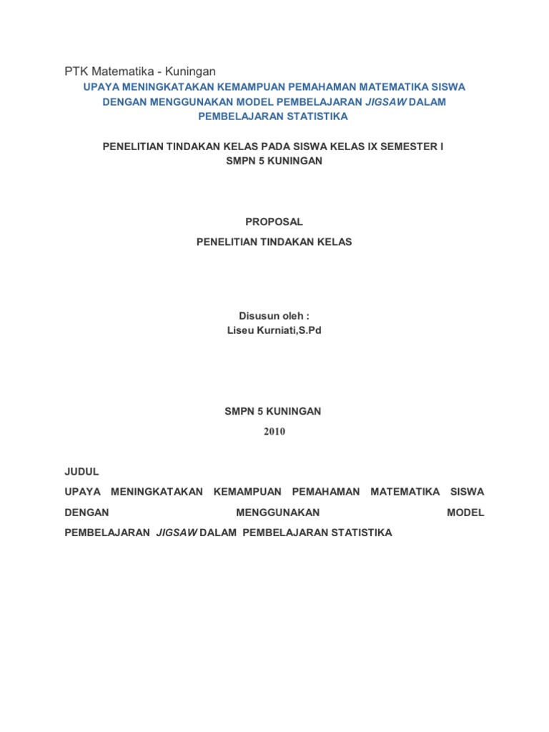 Proposal Ptk Matematika