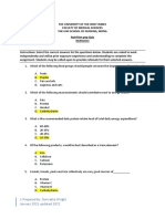 Nutrition Pop Quiz 2021 - Key