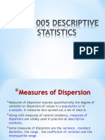 Measures of Dispersion Statistics