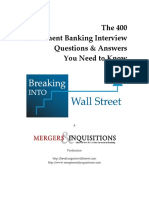 The 400 Investment-Banking-Interview Questions