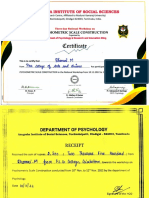 Certificate and Recipt