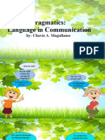 Classwork 8. Pragmatics. Language in Communication