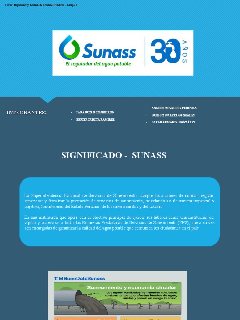 Sunass PPT 1 | PDF | Servicios públicos | Saneamiento