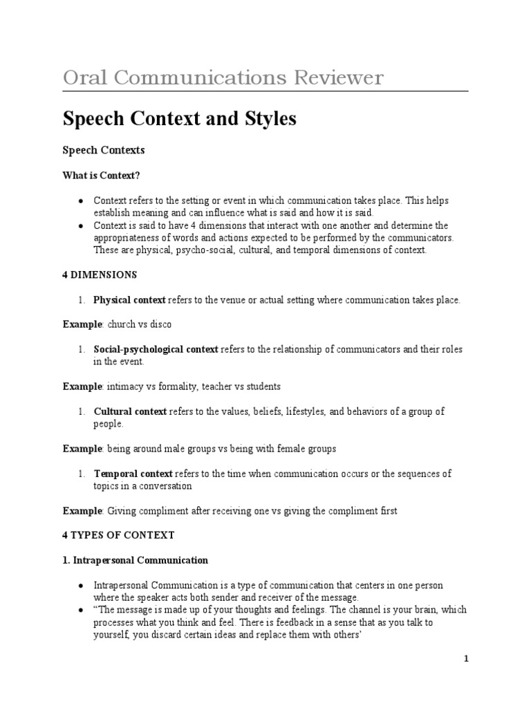 Oral Communications PDF