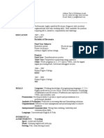 Sample Engineering CV