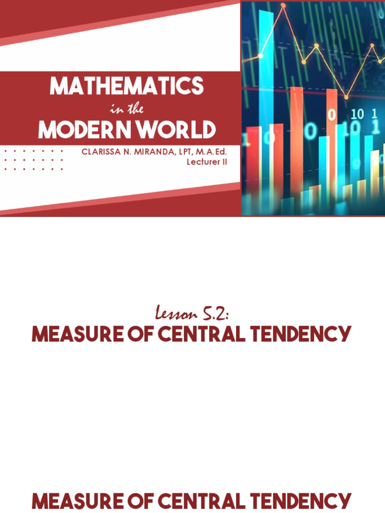 Module 5.2 - 5.3 Measure of Central Tendency and Dispersion | PDF ... image.