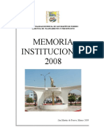 Memoria Institucional 2008