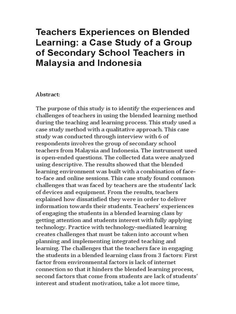 Teachers' Challenges in Blended Learning | PDF