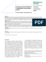 Establishing and Measuring Treatment Fidelity of A Complex Cognitive Rehabilitation Intervention. The Multicontext Approach