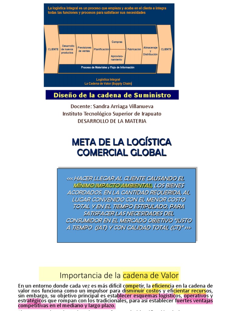 Diseño Eficiente de la Cadena de Suministro | PDF | Logística | Cadena ...
